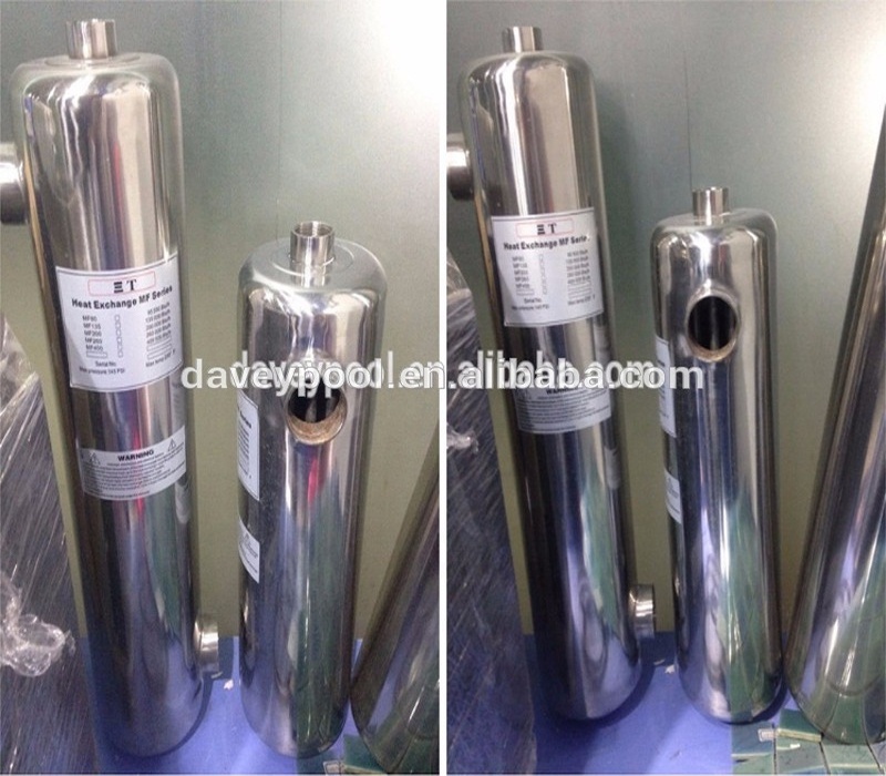 DAVEY Stainless Steel Swimming Pool Shell Tube Heat Exchanger