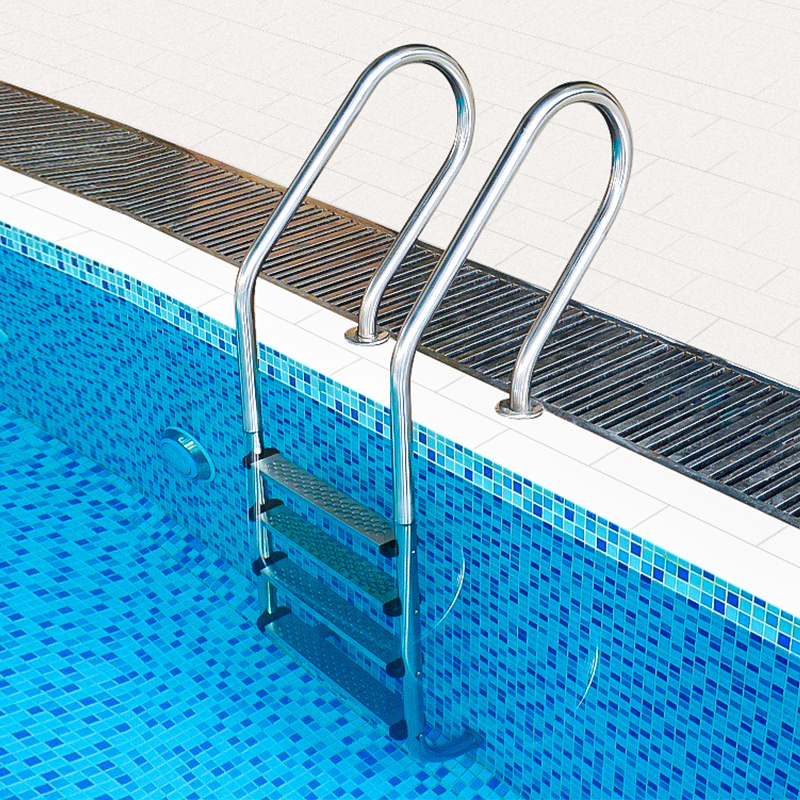 Hot selling stainless steel ladder above-ground price 3-step aluminum step ladder for swimming pool portable