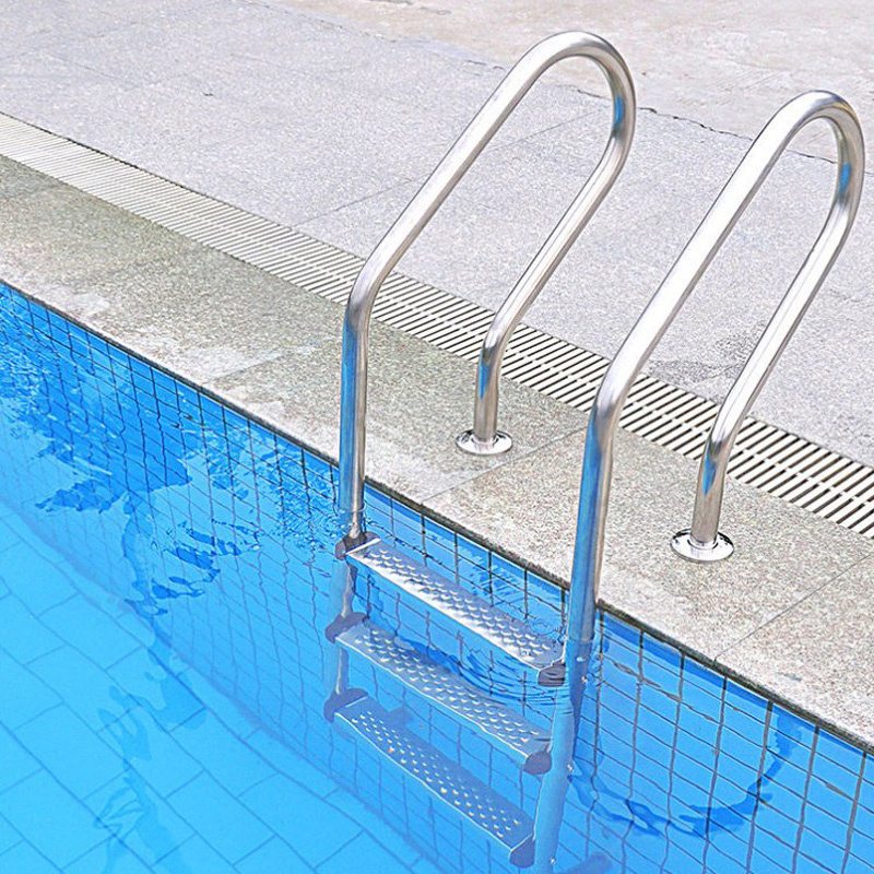 Hot selling stainless steel ladder above-ground price 3-step aluminum step ladder for swimming pool portable