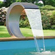 Spa Pool Garden Waterfall Use Stainless Steel Rose Gold Swimming Pool Decoration Arc Hook Stainless Steel Waterfall Fountain