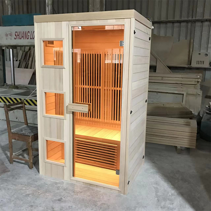 Modern Mini Steam Sauna Heater New Design with Cedar and Hemlock Material 2-Person Capacity for Hotel Applications