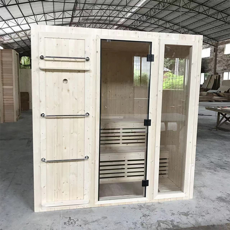 Modern Mini Steam Sauna Heater New Design with Cedar and Hemlock Material 2-Person Capacity for Hotel Applications