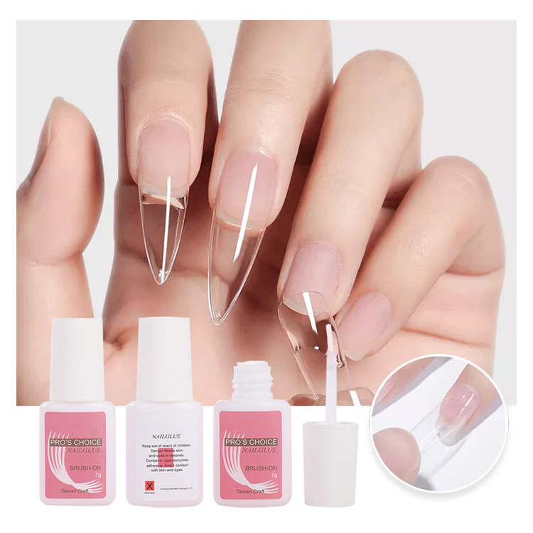 Nail Glue Wholesale OEM ODM Brush on Nails Professional Fast Drying Bond Glue for Nail Tip Artificial Fingernails