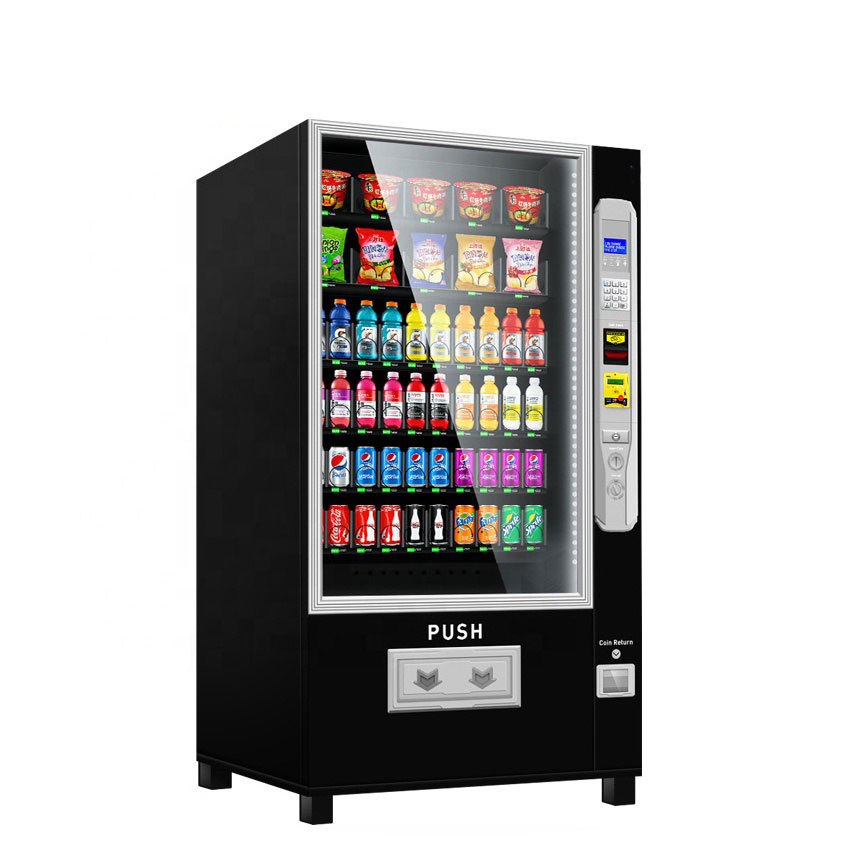 Snack Vending Machine Electronics Vending Machine White  Technical Parts Sales Video Color cooling vending machine