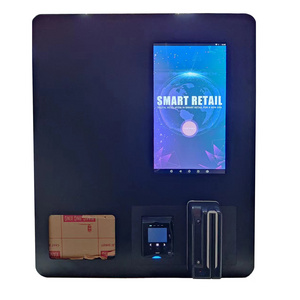 Wall mounted vending machine with 15.6 inches touch screen candy vending machine with card reader bill acceptor small items