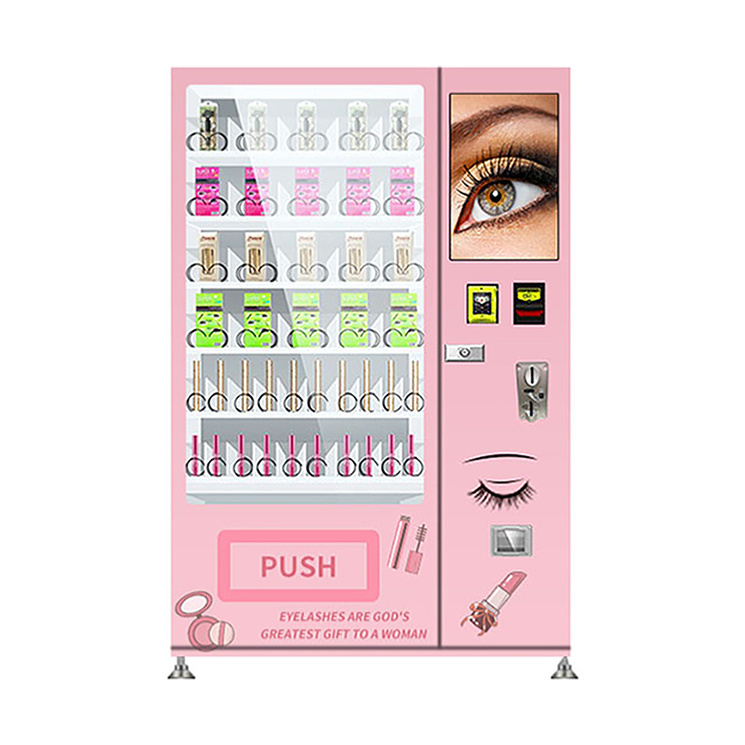 Morocco Unmanned Cosmetics Vending Machine 240V Perfume Eyelash Lashes Shop 24 Cosmetics Vending Machine