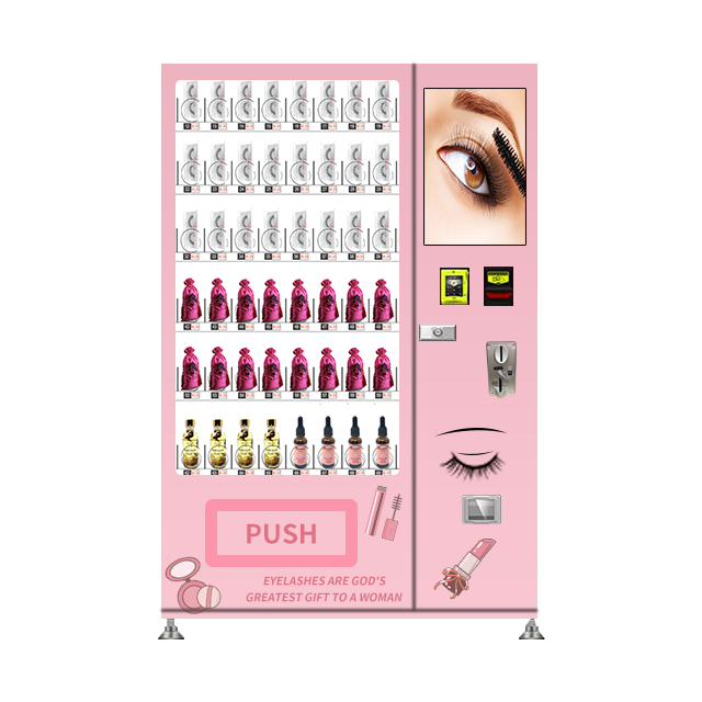 nail art vending machine black & gold eyelash vending machine