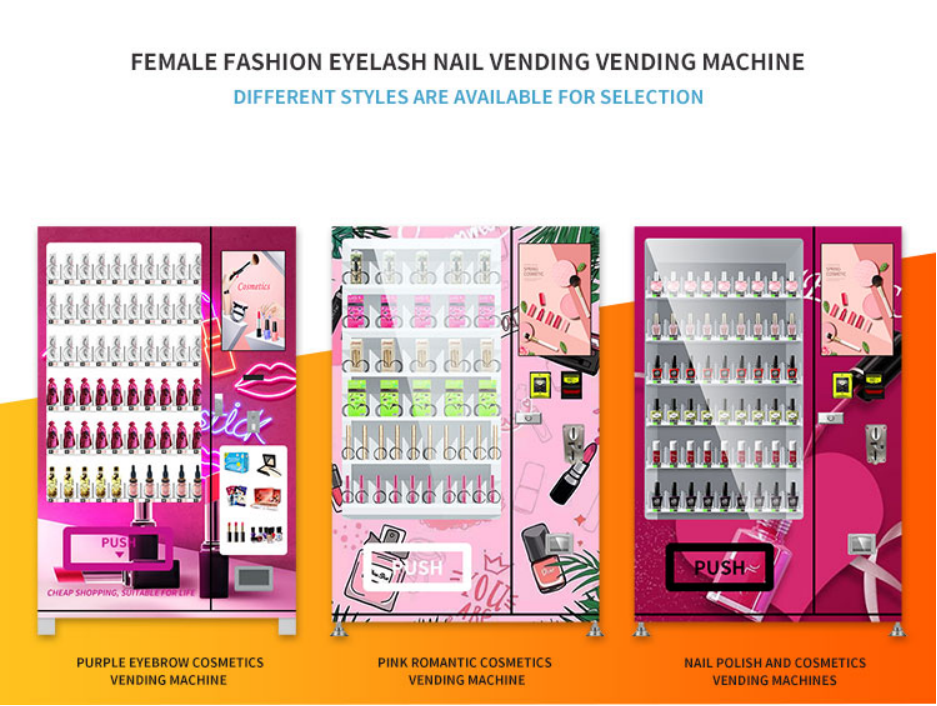 nail art vending machine black & gold eyelash vending machine