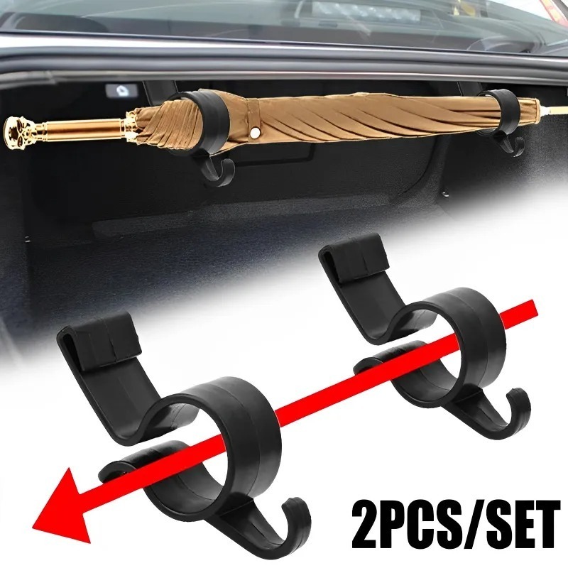 Car Umbrella Holder Car Trunk Hook Umbrella Mount Plant Towel Hook Auto Accessories Universal Internal Storage Organizer Holders