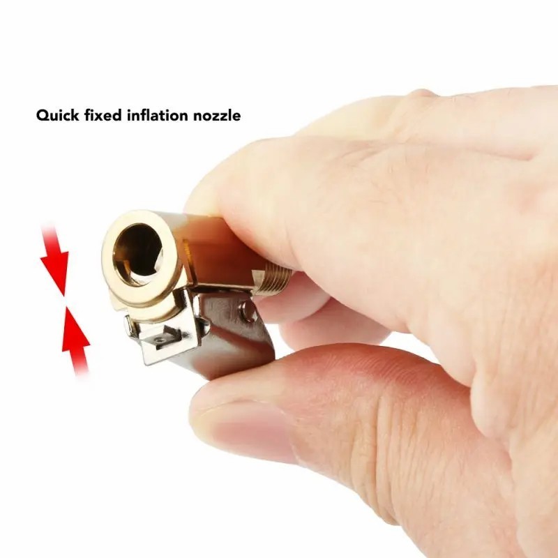 Brass Car Tyre Inflator Valve Connector Air Chuck Tire Clip Lock-on Adapter Air nozzle adapter of vehicle mounted inflation pump