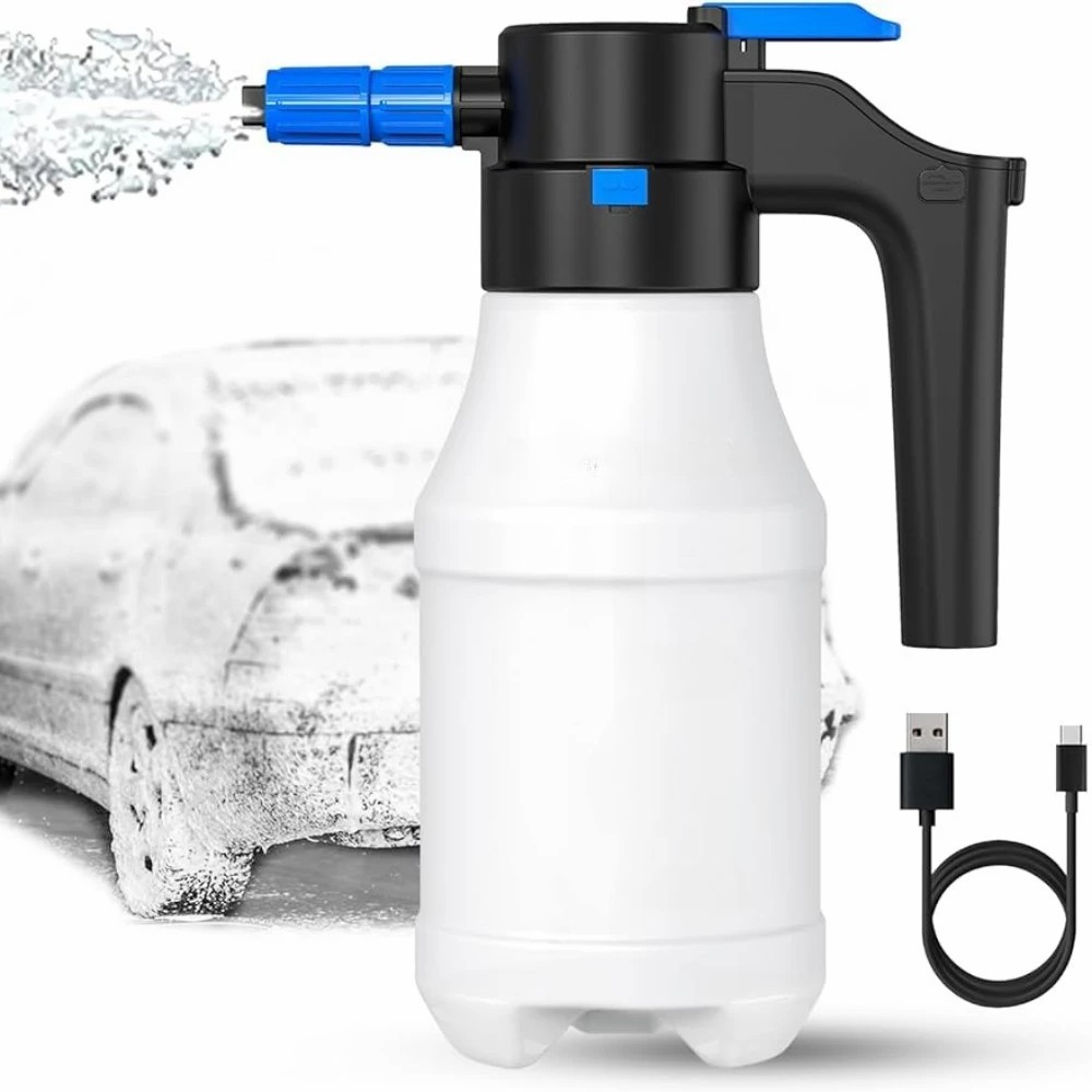 1.5L Electric Foam Sprayer Electric Car Wash Foam Watering Can for Watering Plants Car Detailing Washing Cleaning