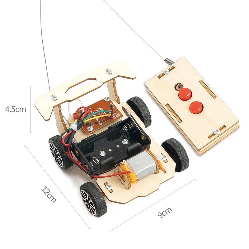 C-20E 1pc STEM Learning Toy Construction Kit Engineered Manual Wireless Remote Control Car RC Cars 3D Wooden DIY Arts Crafts