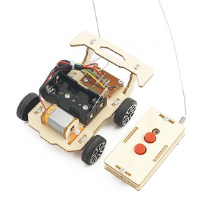 C-20E 1pc STEM Learning Toy Construction Kit Engineered Manual Wireless Remote Control Car RC Cars 3D Wooden DIY Arts Crafts