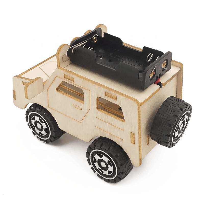 C-34 DlY Electric Jeep Building Block Toys Creative Mind Kids Thinking Exercise Children Improve Hand on Ability Small Car Model