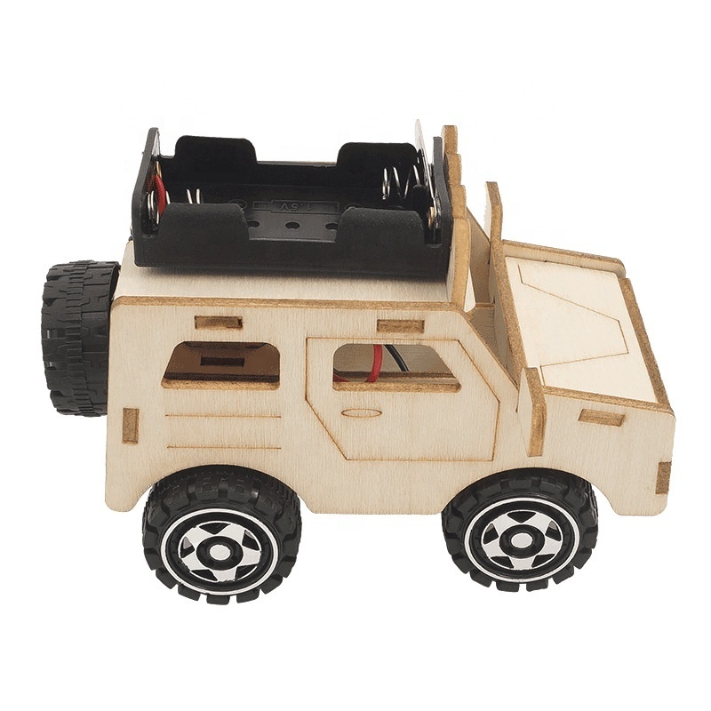 C-34 DlY Electric Jeep Building Block Toys Creative Mind Kids Thinking Exercise Children Improve Hand on Ability Small Car Model