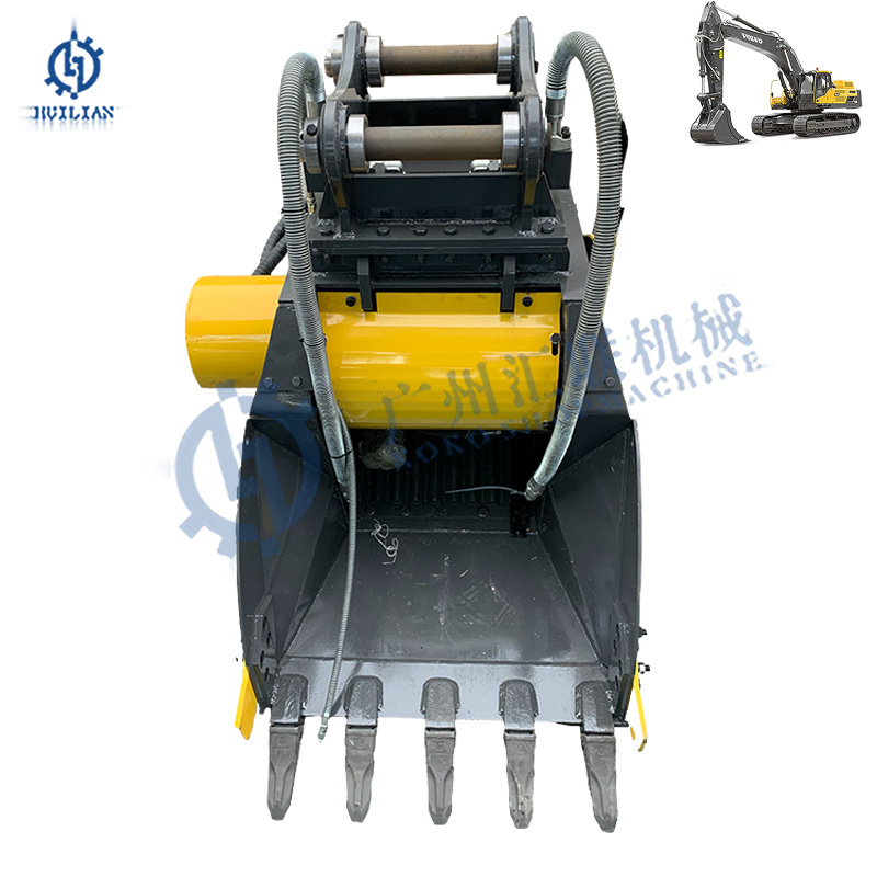 EC210 320C EX220 SH220 SK210 PC200 Excavator Crusher Bucket Attachment Concrete Crusher Bucket for 20 Tons Excavator