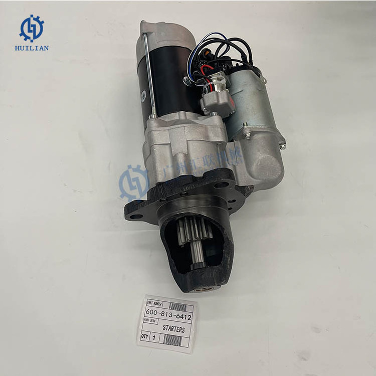 600-813-4120 600-813-3380 600-813-412 Alternator Starter Motor For PC200 PC220 Excavator 6d105 Engine Tarting Motor