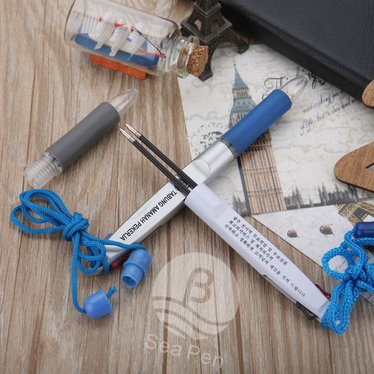 2 colors ink custom logo lanyard ballpen with rope