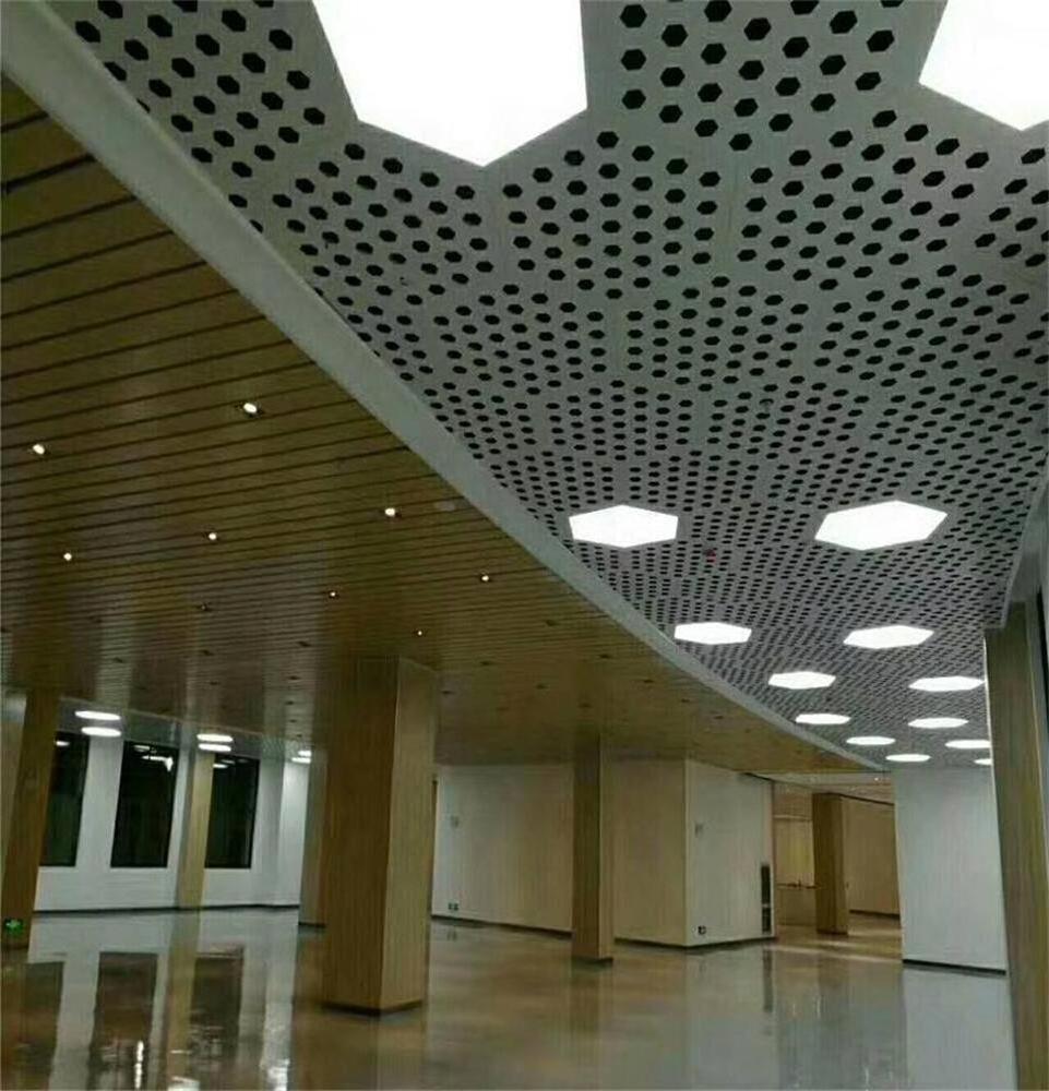 metal aluminum hexagonal panel for ceiling decoration