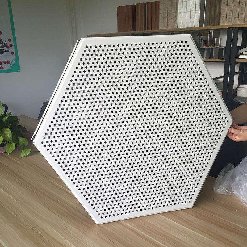 suspended board hexagon aluminum acoustic ceiling cloud ceiling false ceiling