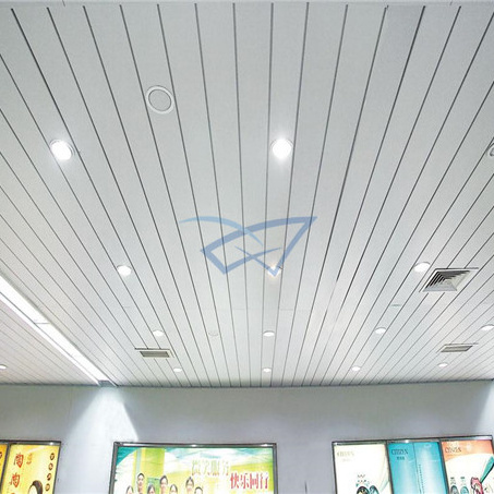 C - shaped Zero Clearance Aluminum Strip Ceiling Panel / Metal Linear Ceiling