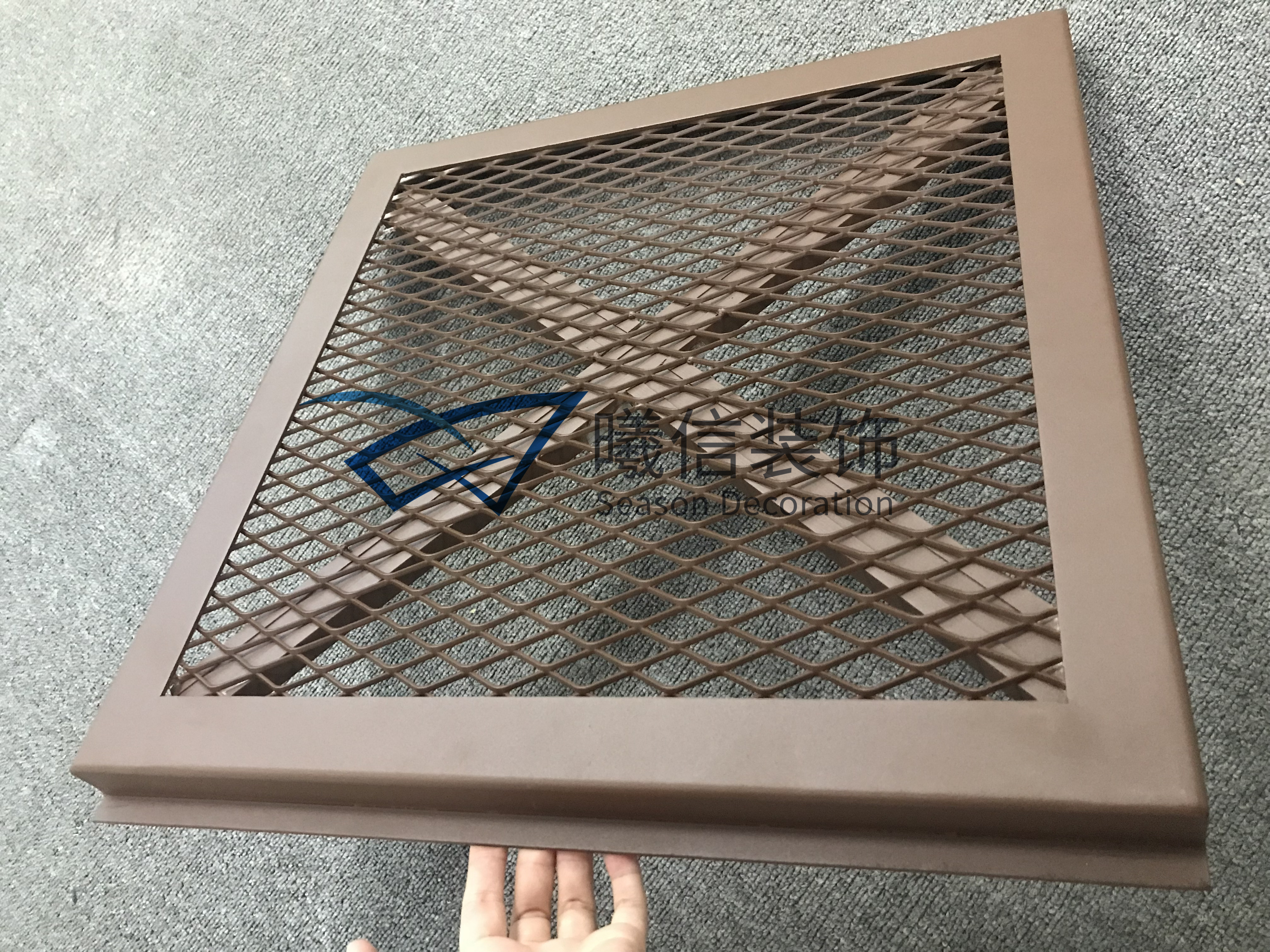 Suspended Ceiling Tiles 800X800 Aluminum Hook on Mesh Ceiling Panel for Office