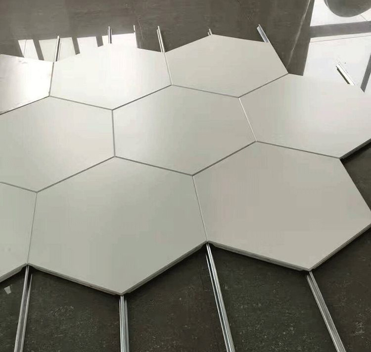 metal aluminum hexagonal panel for ceiling decoration