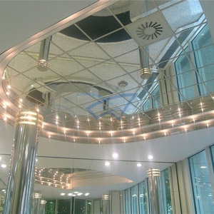 Building material mirror finished clip in  ceiling  decorative suspended metal aluminum  ceiling tiles