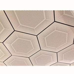 china supplier modern metal aluminium ceiling panel suspended hexagonal clip-in ceiling