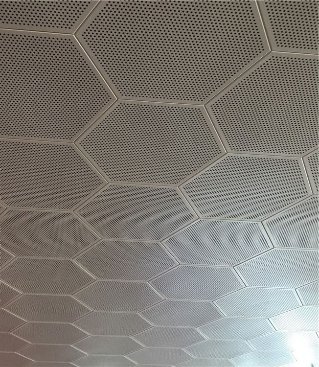 metal aluminum hexagonal panel for ceiling decoration