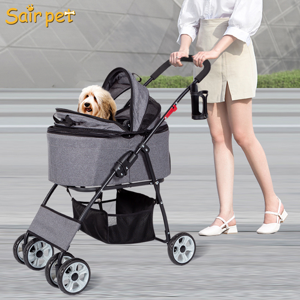 pet stroller trolley   Detachable Carrier pet stroller luxury For pet stroller dog lightweight  Cart  with Four Wheel