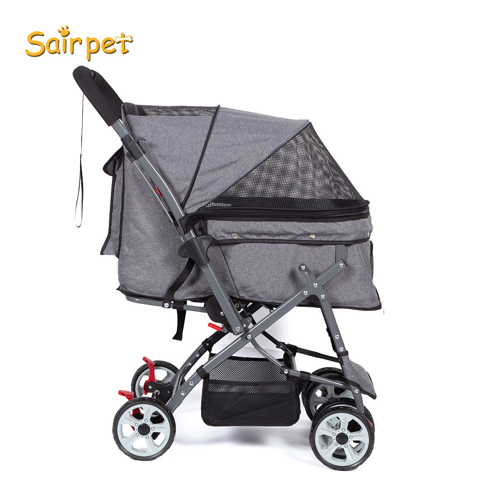 xl dog Pet Stroller 3 Wheel Stroller  Exercise No-zip Pet Jogger Foldable Buggy For Dogs