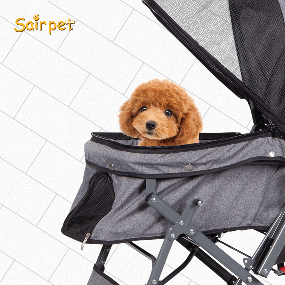 xl dog Pet Stroller 3 Wheel Stroller  Exercise No-zip Pet Jogger Foldable Buggy For Dogs