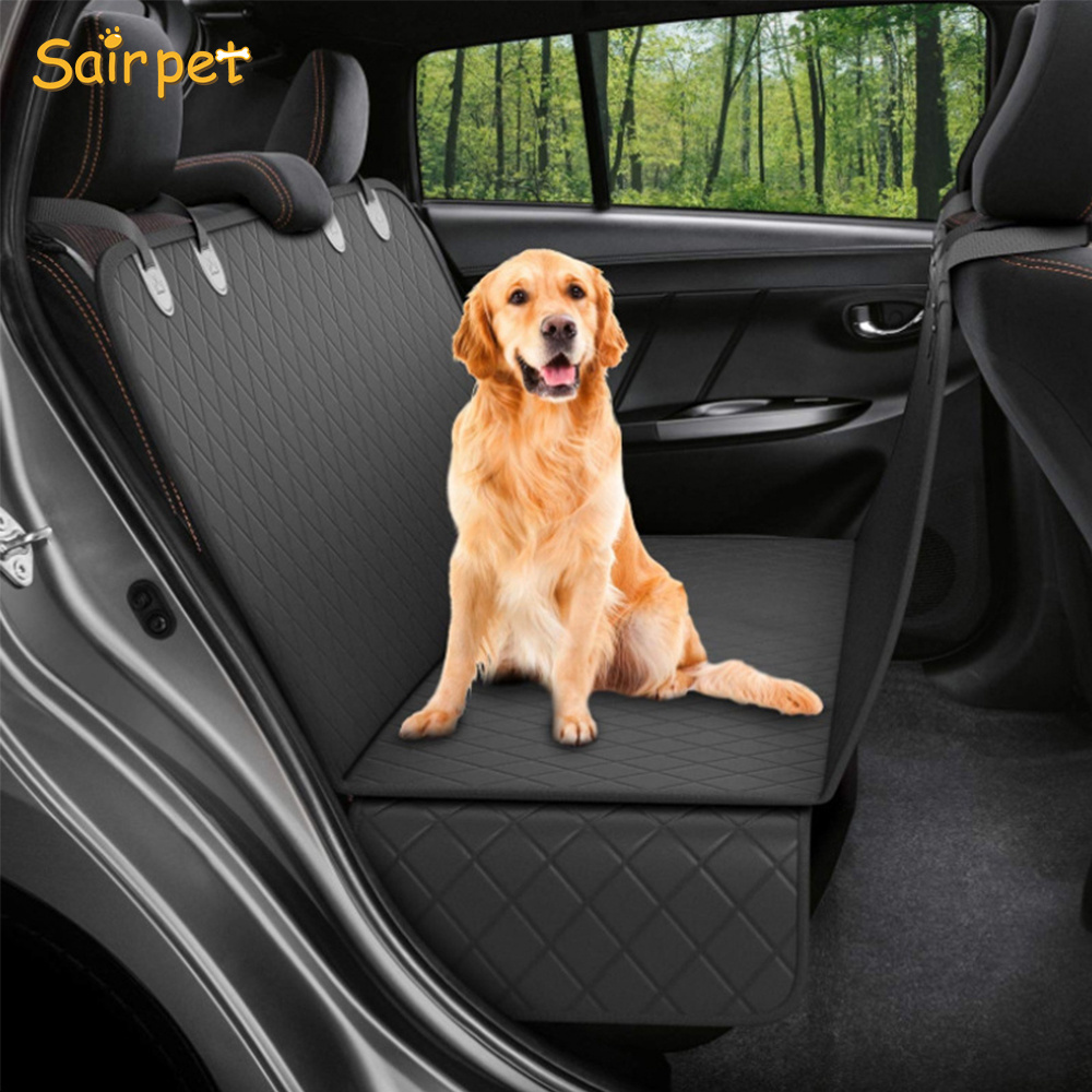 Dog Car Seat Covers For Back Seat Of Cars/trucks/suv,Waterproof Dog Car Hammock With Mesh Window,Side Flaps And Dog Seat Belt