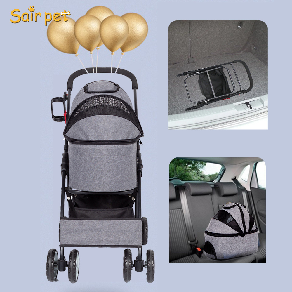 pet stroller trolley   Detachable Carrier pet stroller luxury For pet stroller dog lightweight  Cart  with Four Wheel