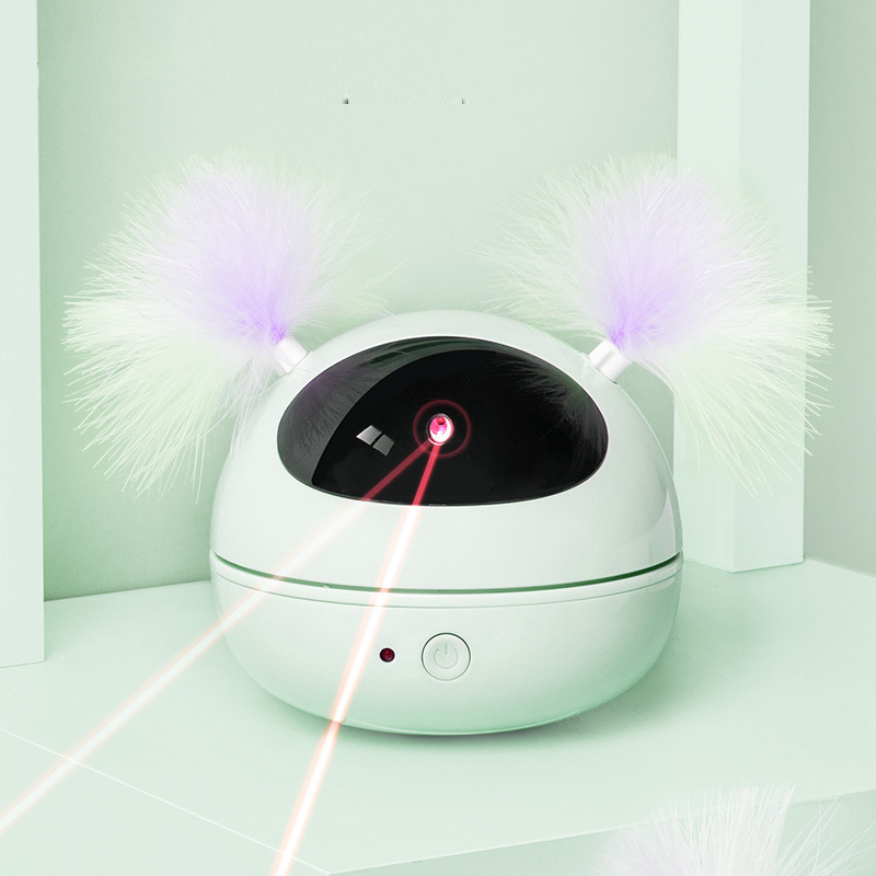 Wholesales Pet Cat Electric Led Laser Interactive Toys Robot Teasing Feather Intelligent Automatic Self-healing Cat Toys