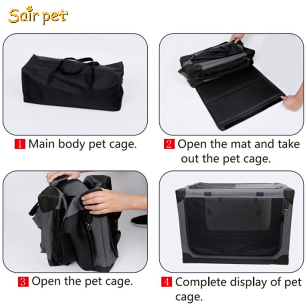 New Portable Pet Bag Foldable Washable Indoor Outdoor Soft Kennel Pet Cage Travel Custom Wholesale Dog Crate For Car