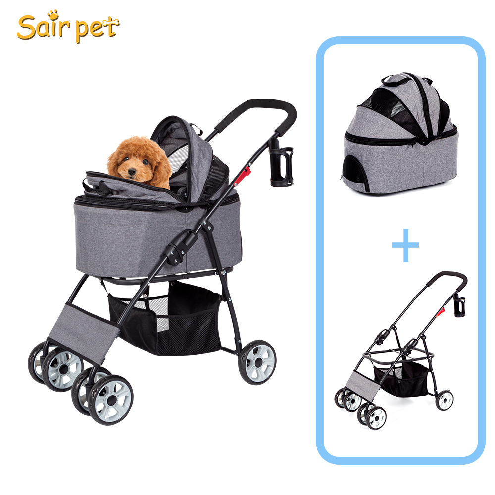 pet stroller trolley   Detachable Carrier pet stroller luxury For pet stroller dog lightweight  Cart  with Four Wheel