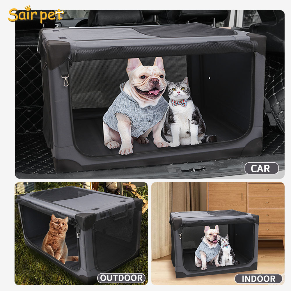 New Portable Pet Bag Foldable Washable Indoor Outdoor Soft Kennel Pet Cage Travel Custom Wholesale Dog Crate For Car