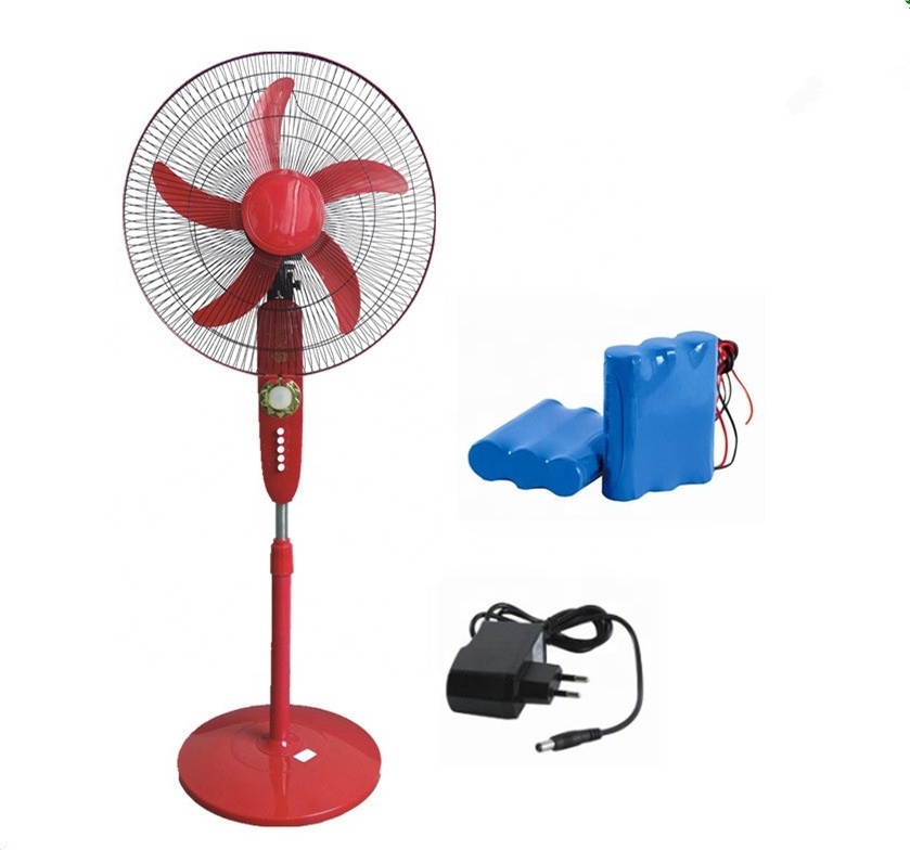 rechargeable home appliances fan solar battery operated fan with led light