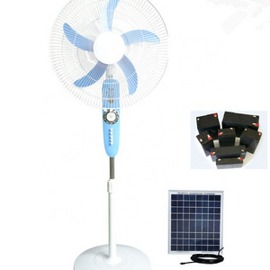 rechargeable home appliances fan solar battery operated fan with led light