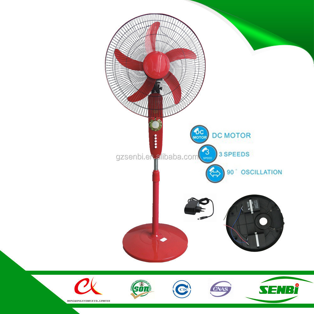 rechargeable home appliances fan solar battery operated fan with led light