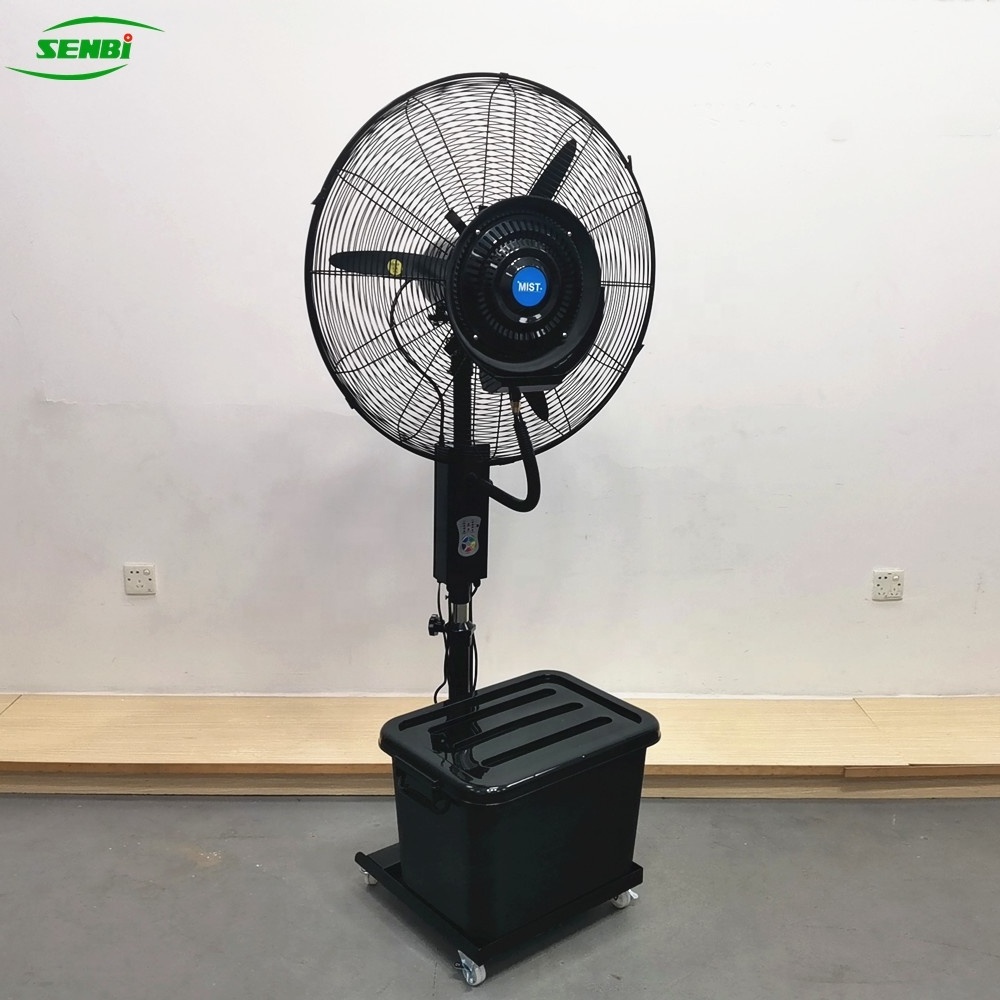 26'' water spray cooling mist fan 30'' outdoor free standing centrifugal misting water bottle stand fans with remote control