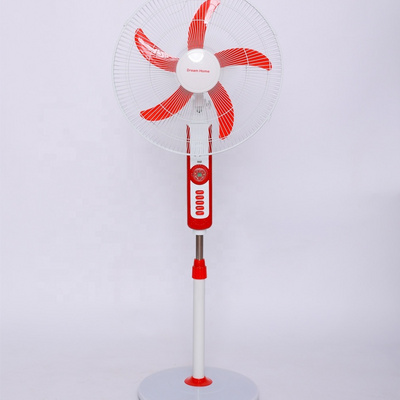 dream home USB charger solar powered 12v dc motor 16 inch 18 inch ac dc stand fan kit with led light ventilation fan