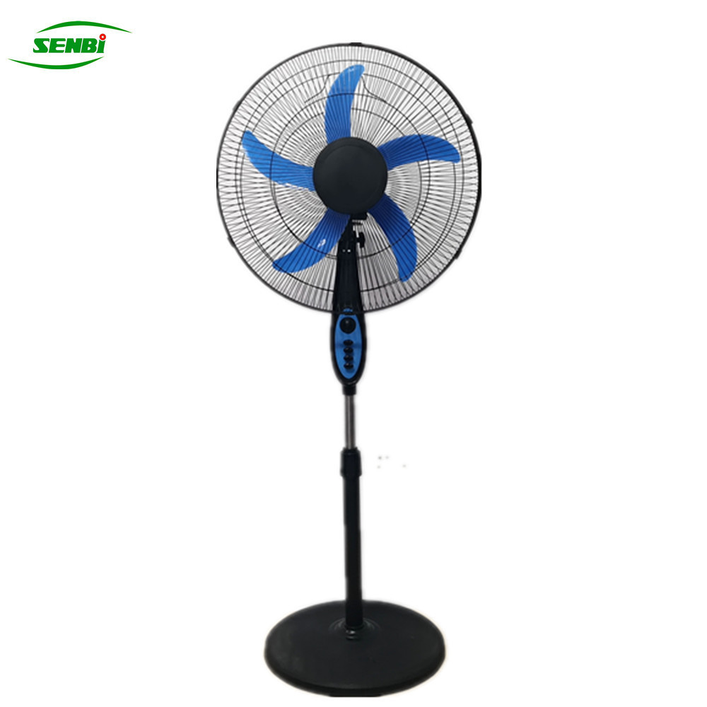 Economical AC DC stand fan for Africa 16 inch 18 inch DC stand fan with led light solar dc stand fan with timer