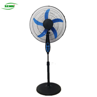 Economical AC DC stand fan for Africa 16 inch 18 inch DC stand fan with led light solar dc stand fan with timer