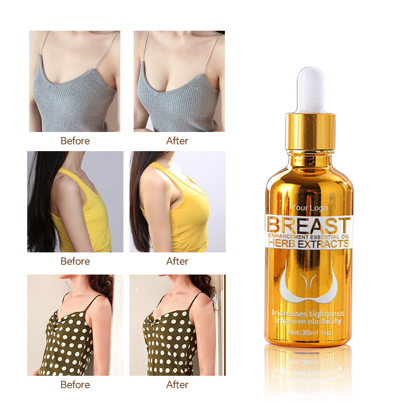 Xinyirui OEM/ODM 30ml Natural Vegan Firming Cream Women's Enlargement Big Boobs Tight Massage Breast Enhancement Essential Oil