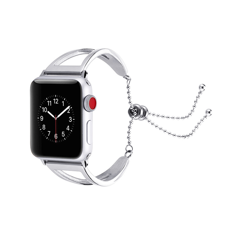 Fashion Womens Style Stainless Steel Smart Watch Metal Band For Apple Watch Series 3/4/5/6 Bracelet