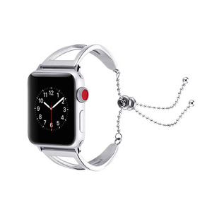 Fashion Womens Style Stainless Steel Smart Watch Metal Band For Apple Watch Series 3/4/5/6 Bracelet