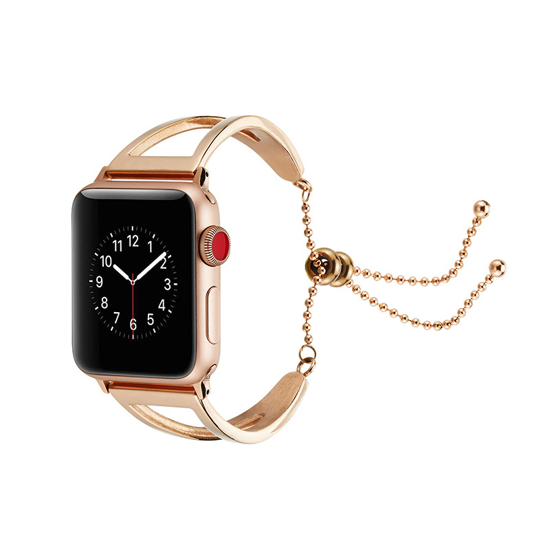 Fashion Womens Style Stainless Steel Smart Watch Metal Band For Apple Watch Series 3/4/5/6 Bracelet